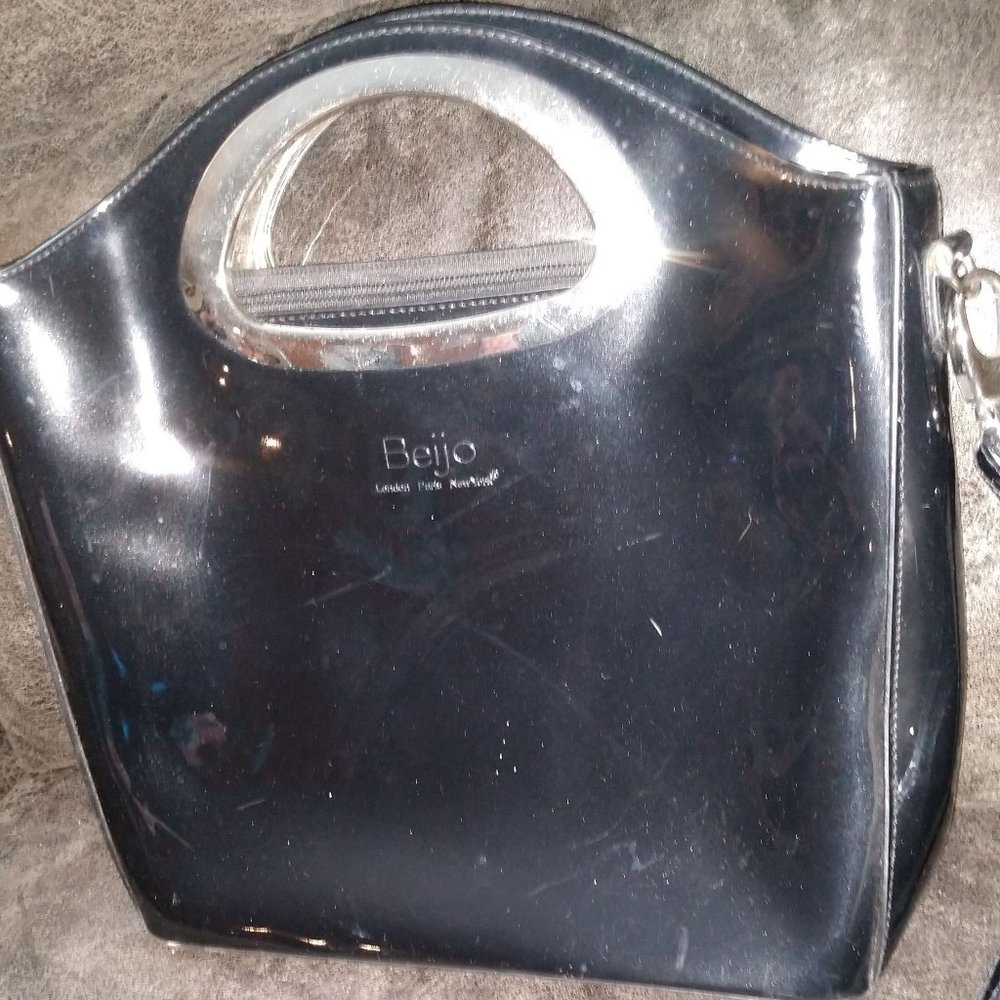 BEIJO LONDON PARIS NEW YORK PATENT PURSE